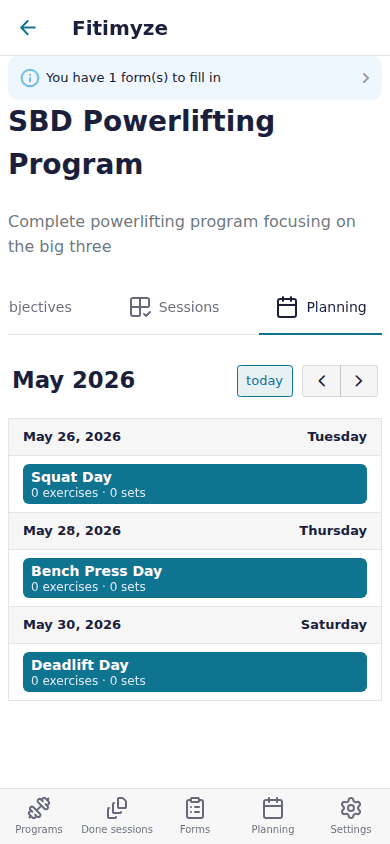 Plannings